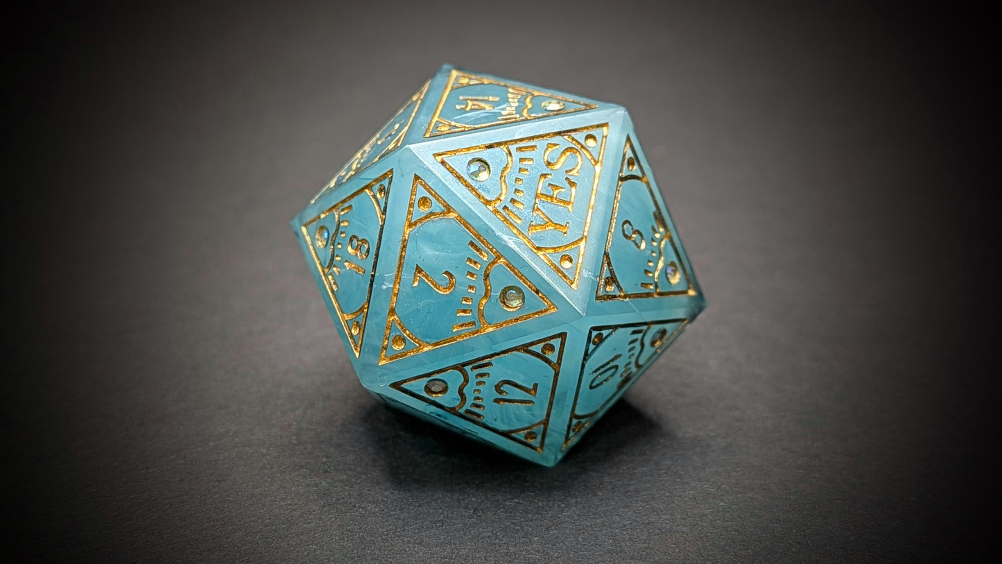 Through the Veil - Aqua & Gold